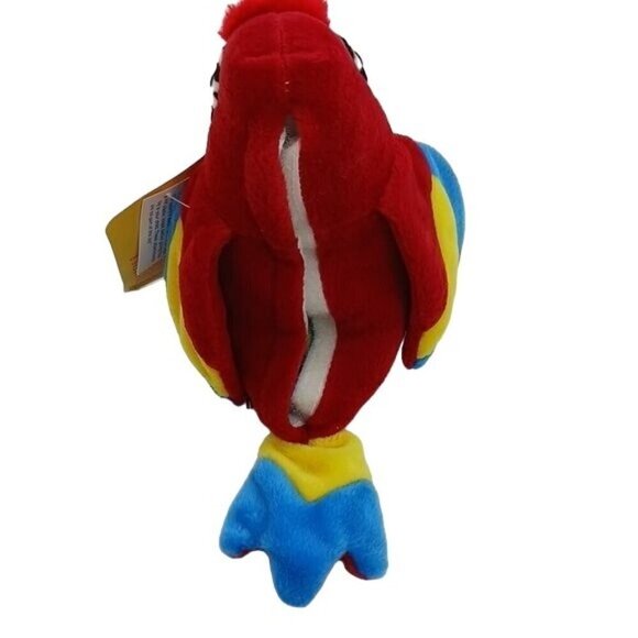 Discovery Parrot Plush Red Globe Reversible Vintage Stuffed Animal 6 Inch - Picture 2 of 9